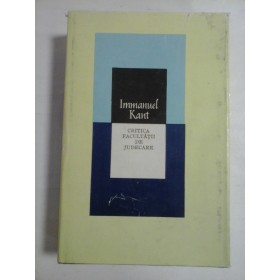 CRITICA FACULTATII DE JUDECARE -Immanuel Kant